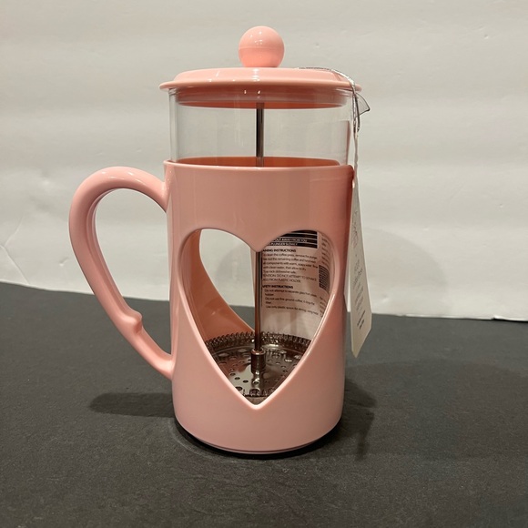 NWT Paris Hilton Pink Heart French Coffee Press - Picture 3 of 5